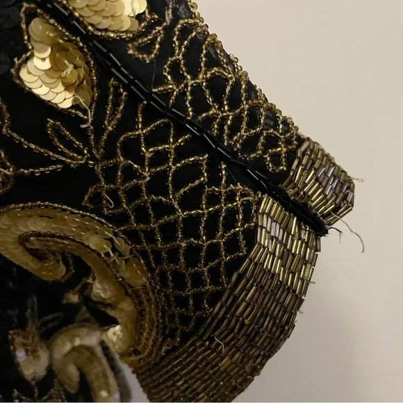Vintage Joseph Le Bon sequin blazer top plus-size party holiday Christmas - Picture 8 of 8
